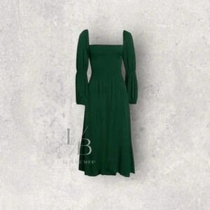 NEW Reformation Mica Green Long Dress B474